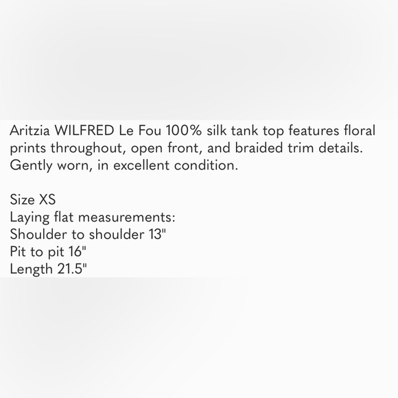 LE FOU WILFRED 100% Silk Floral Braided Trim Tank - Picture 6 of 6